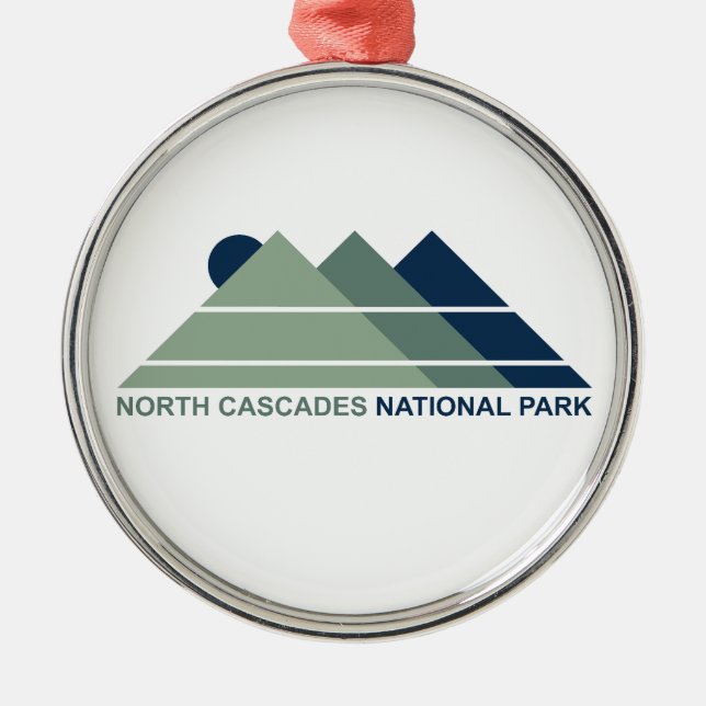 North Cascades National Park Mountain Sun Metal Ornament (Front)
