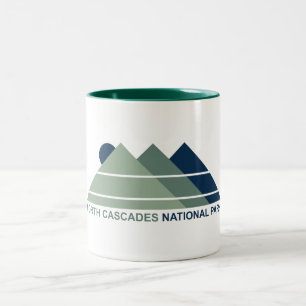 North Cascades National Park Mountain Sun Two-Tone Coffee Mug