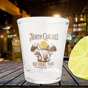 North Cascades National Park Old-School Scenery Shot Glass