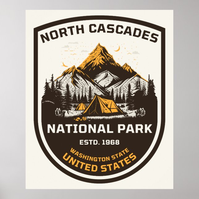 North Cascades National Park Outdoors and Nature Poster (Front)