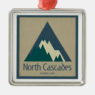 North Cascades National Park Rustic Metal Ornament