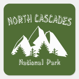 North Cascades National Park Square Sticker