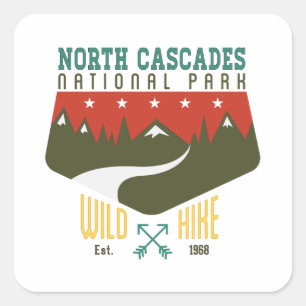 North Cascades National Park Square Sticker