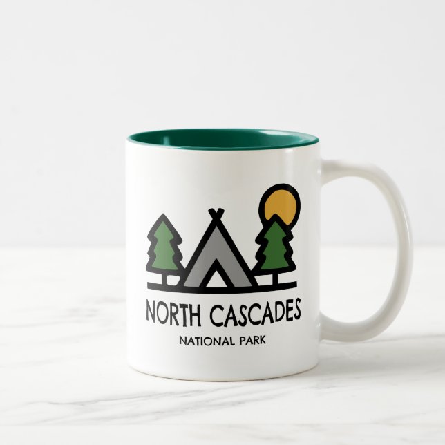 North Cascades National Park Two-Tone Coffee Mug (Right)