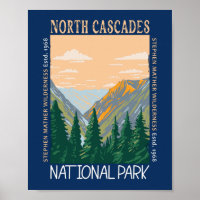 North Cascades National Park Vintage Distressed