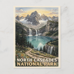 North Cascades National Park Vintage Travel Postcard