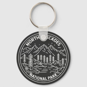 North Cascades National Park Washington Monoline   Key Ring