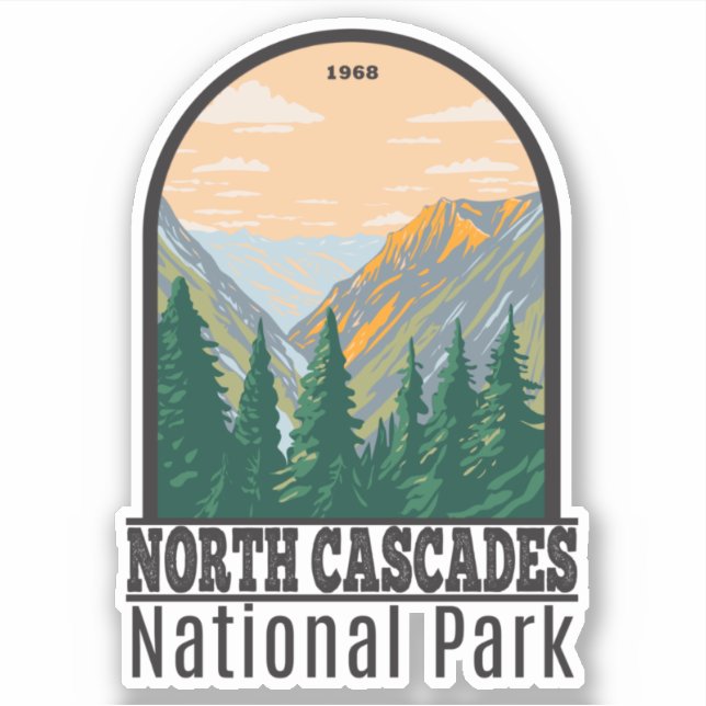 North Cascades National Park Washington Vintage (Front)