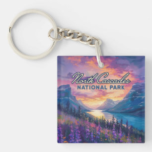 North Cascades National Park Washington Vintage Key Ring