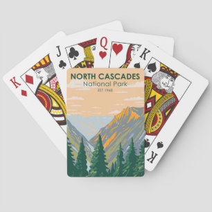 North Cascades National Park Washington Vintage  Playing Cards