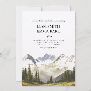 North Cascades National Park Wedding Invitation