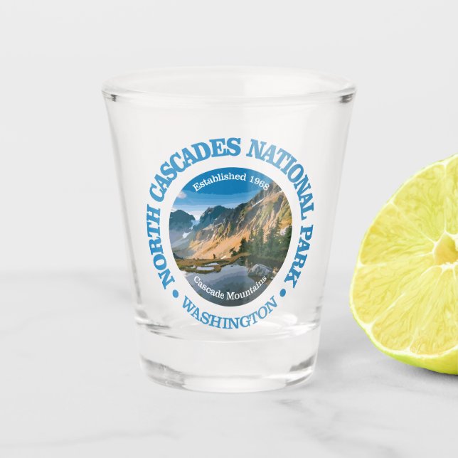 North Cascades (NP2) Shot Glass (Front)