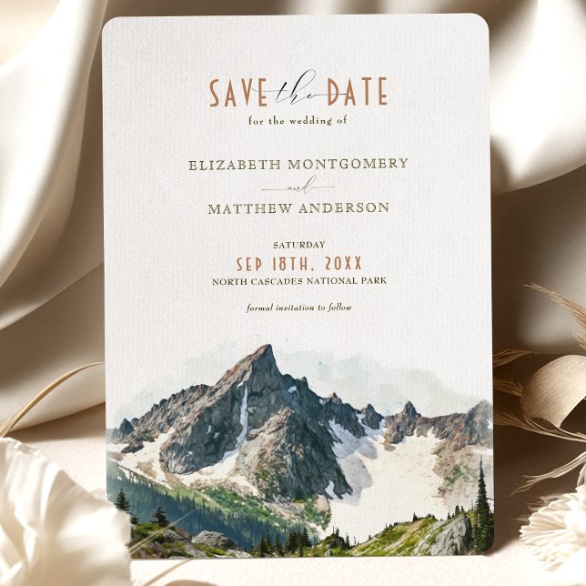  North Cascades Save The Date Mountain Destination Invitation (Creator Uploaded)