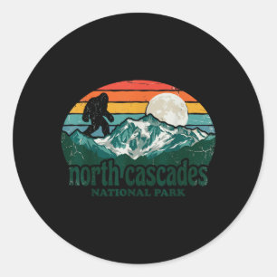 North Cascades Washington National Park Outdoors Classic Round Sticker