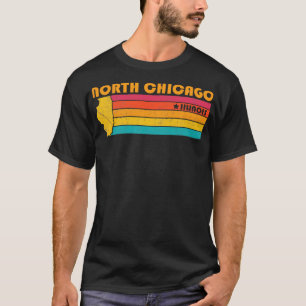 North Chicago Illinois Vintage Distressed Souvenir T-Shirt