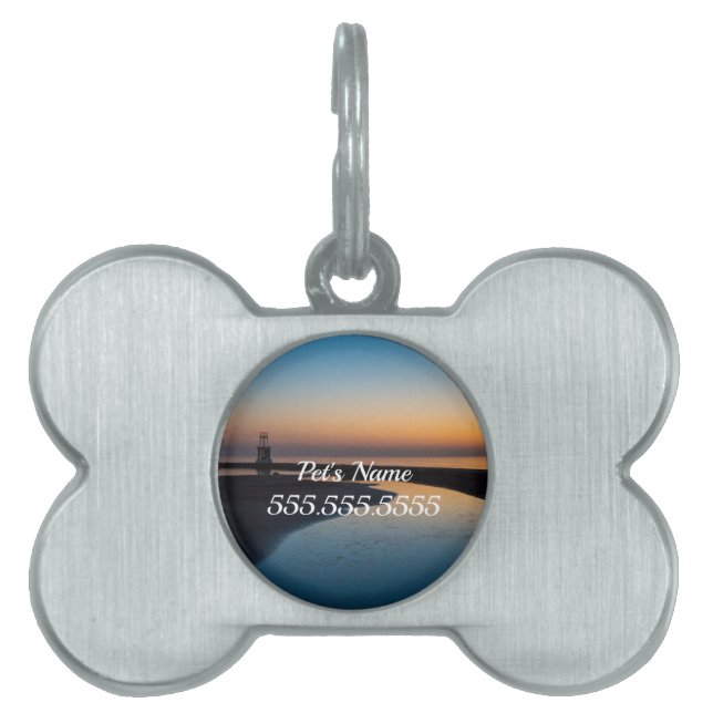 North Chicago Lighthouse Dawn Pet ID Tag (Front)