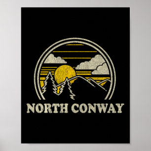 North Conway New Hampshire Nh T Shirt Vintage Hiki Poster