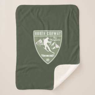 North Conway New Hampshire Sherpa Blanket
