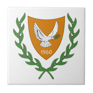 north cyprus country coat arms symbol emblem flag ceramic tile