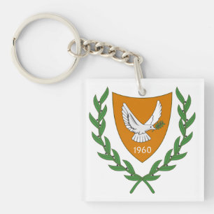 north cyprus country coat arms symbol emblem flag key ring