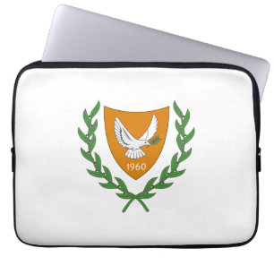 north cyprus country coat arms symbol emblem flag  laptop sleeve