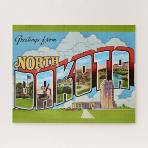 North Dakota 16x20 Postcard Puzzle