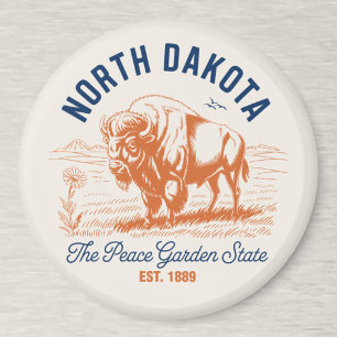 North Dakota Bison The Peace Garden State Magnet