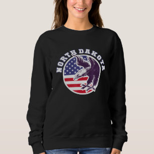 North Dakota Brave American Patriot Veteran Eagle Sweatshirt