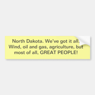 North Dakota bumper sticker