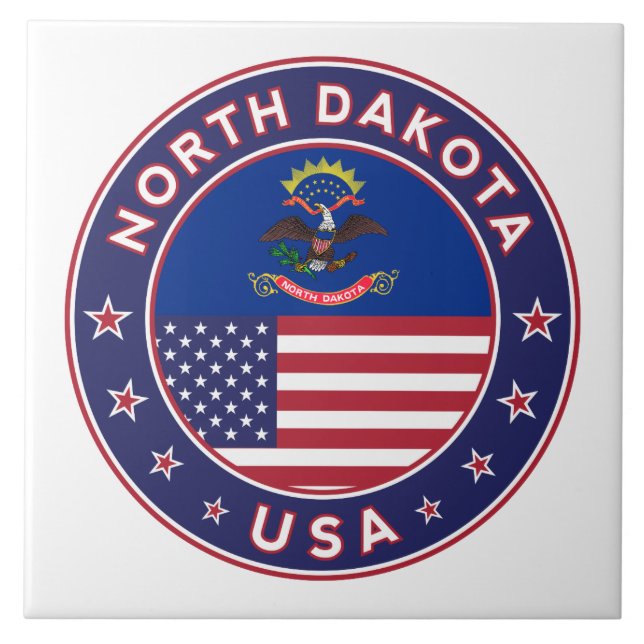 North Dakota Ceramic Tile (Front)