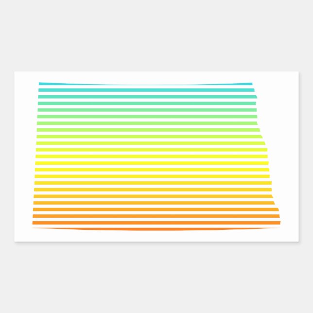 north dakota chill fade rectangular sticker (Front)