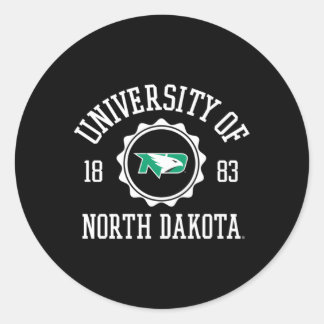 North Dakota Fighting Hawks Stamp Classic Round Sticker