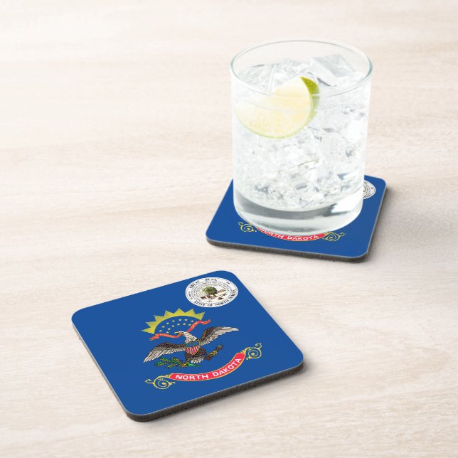 North Dakota flag Coaster (Right Side)