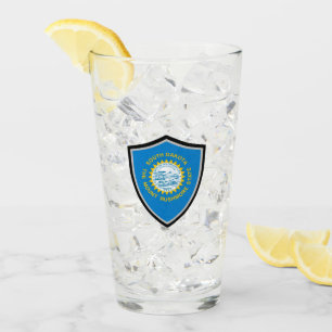 North Dakota flag Glass