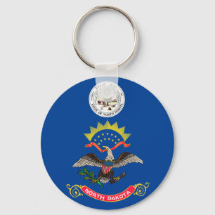 North Dakota flag Key Ring