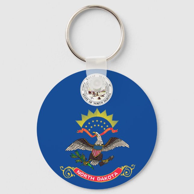 North Dakota flag Key Ring (Front)