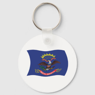 North Dakota Flag Keychain
