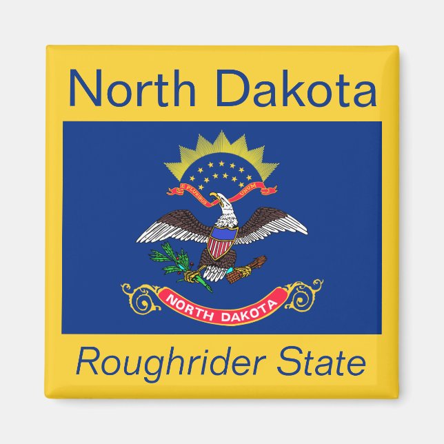 North Dakota Flag Magnet (Front)