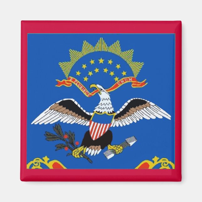 North Dakota Flag Magnet (Front)