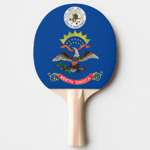 North Dakota flag Ping Pong Paddle