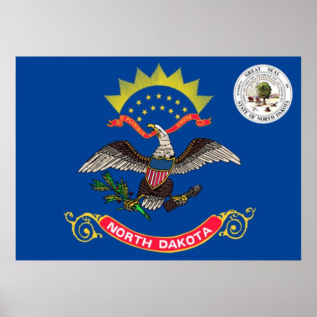 North Dakota flag Poster (Front)