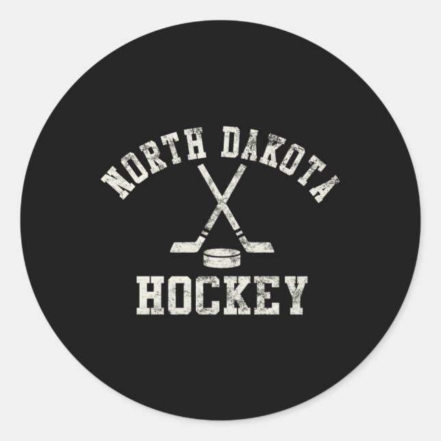 North Dakota Hockey Classic Round Sticker (Front)
