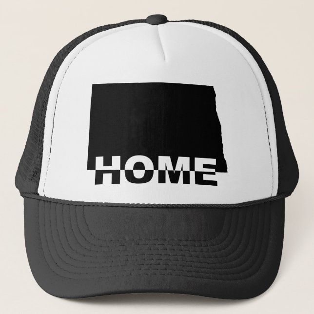 North Dakota Home Away From State Ball Cap Hat (Front)