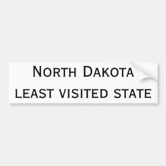 North Dakota least visited state bumpersticker Bumper Sticker