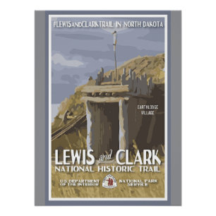 North Dakota, Lewis and Clark Trail, Poster