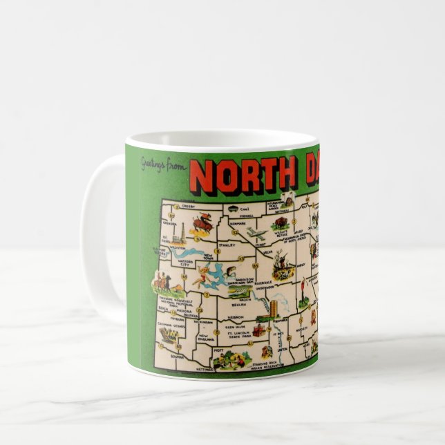 North Dakota Map Mug (Front Left)