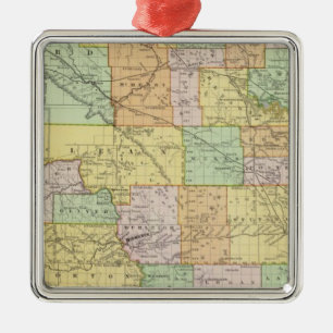 North Dakota Metal Tree Decoration