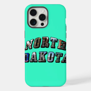 North Dakota Picture Text iPhone 15 Pro Max Case