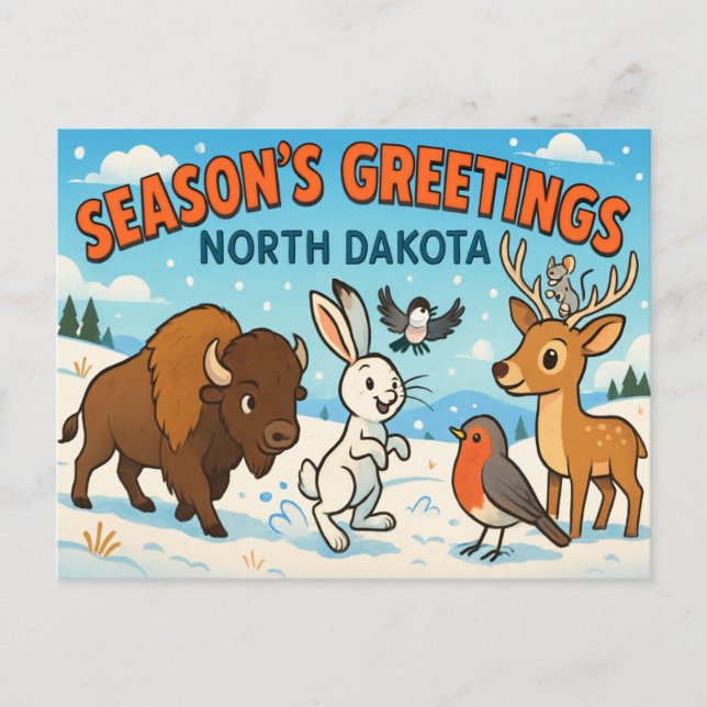 NORTH DAKOTA Postcard (Front)