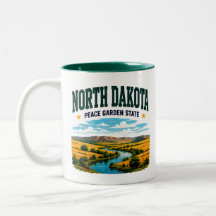 North Dakota Prairie Adventure Two-Tone Coffee Mug